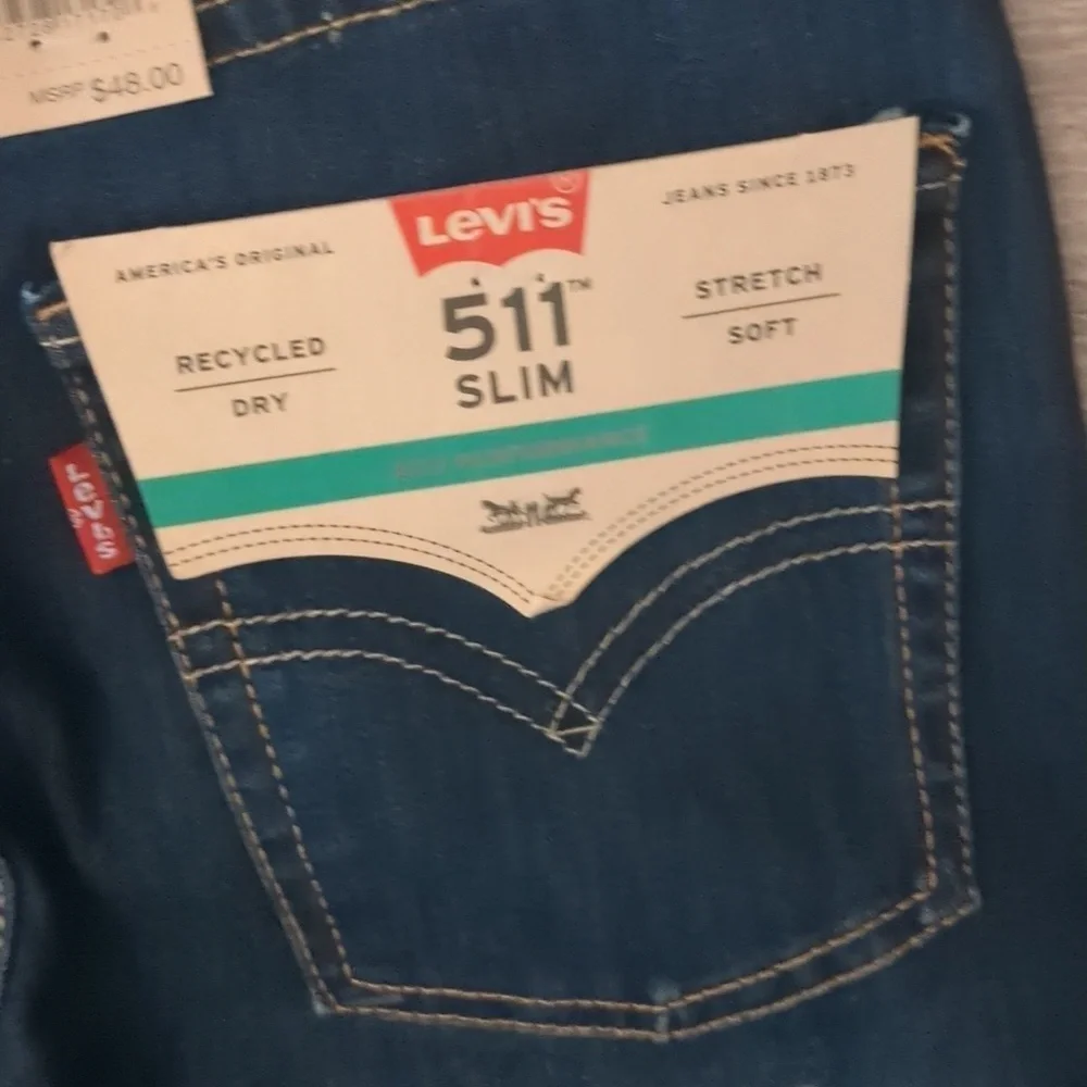 Levi's 511 slim eco performance jeans size 10 - Picture 6 of 11